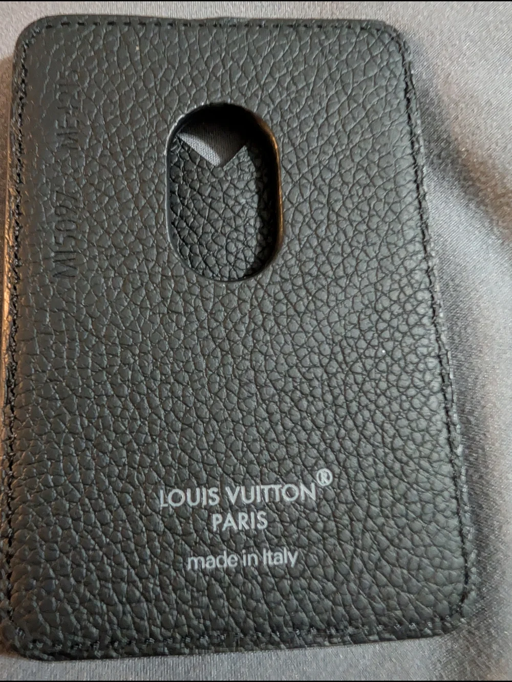 Louis Vuitton M15097 Damoflage Magnetic MagSafe Card Holder Black Pharrell
